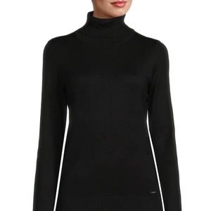 💁🏻‍♀️NWT Calvin Klein Solid Black Turtleneck Sweater (S)